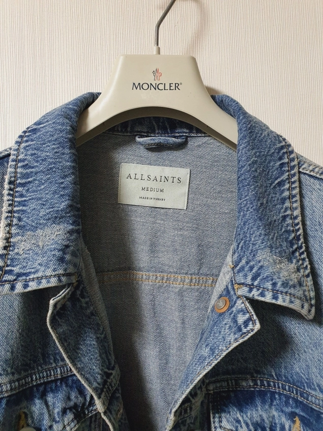 올세인츠 ALLSAINTS 오버핏 디스트로이드 데님 자켓 M사이즈 정품 이미지