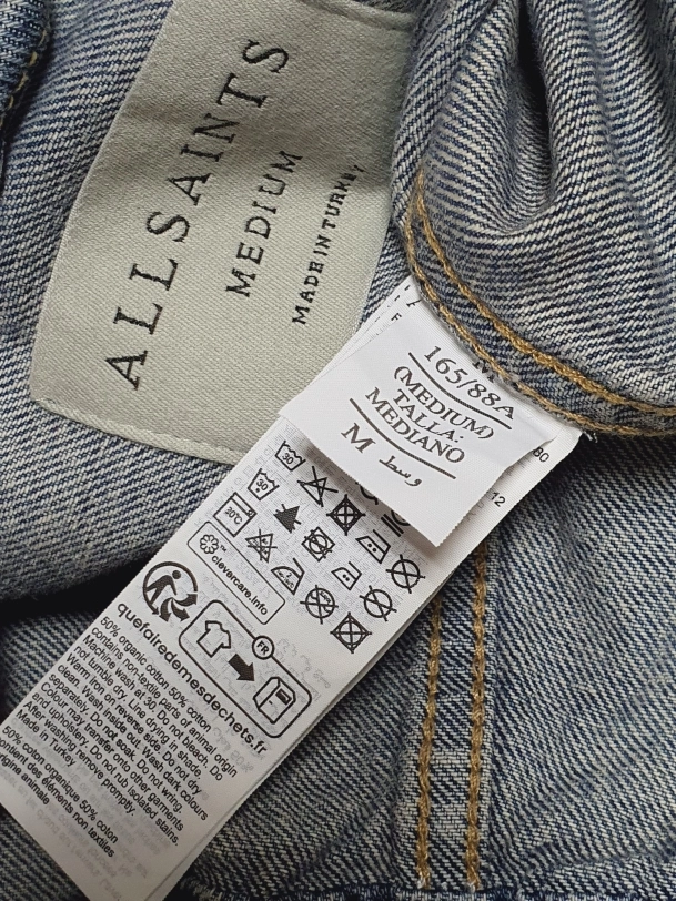 올세인츠 ALLSAINTS 오버핏 디스트로이드 데님 자켓 M사이즈 정품 이미지