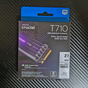 [미개봉] SSD Crucial T710 히트싱크 2TB 팝니다. 이미지