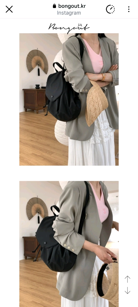봉긋 라이트웨어백 블랙 이미지