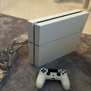 화이트 PS4 본체 + 듀얼쇼크 이미지