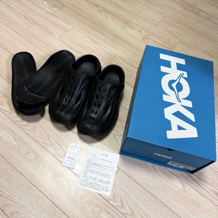 HOKA 오라 리커버리 뮬 블랙 280(US10) 이미지