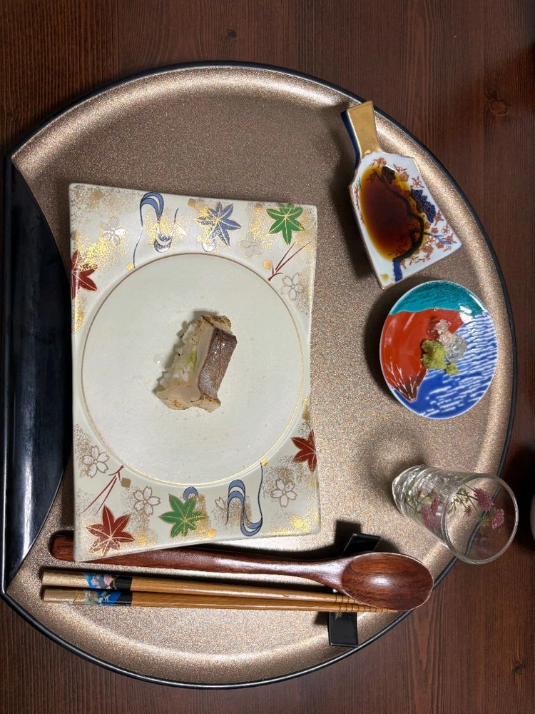 일본 오토에몬() 사계절 금채 사각 굽접시 (스시/사시미 플레이트), 일식 그릇, 일본 그릇 이미지