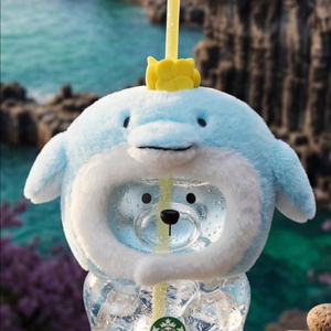 스타벅스 제주 돌고래 베어리스타 글라스 콜드컵 591ml 이미지