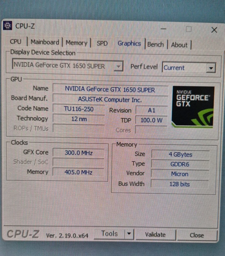 ASUS GTX 1650 SUPER 이미지