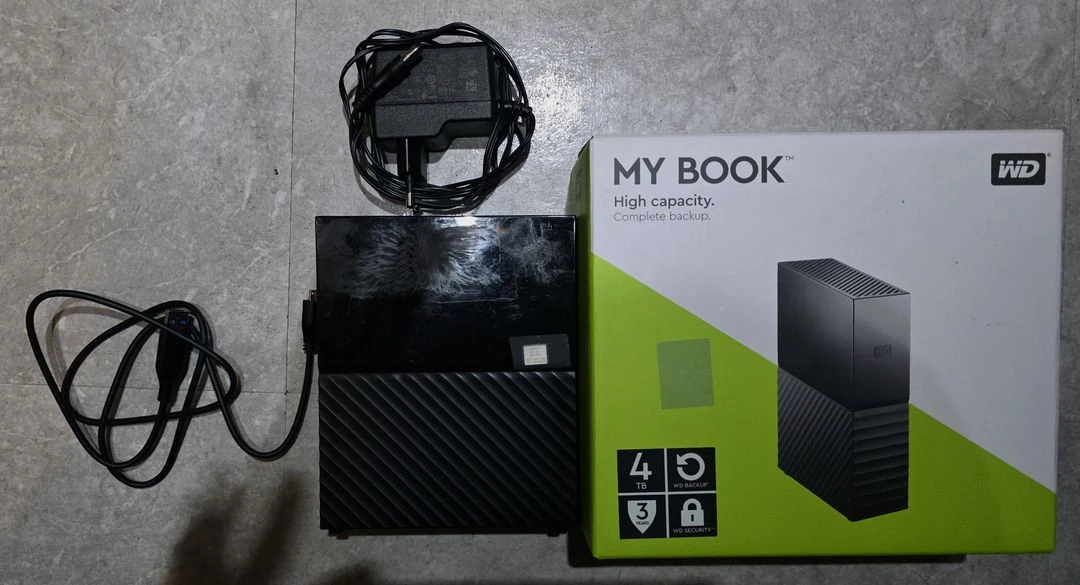 웨스턴 디지털 마이북 4TB 정품 4테라 외장하드 블랙 3.0 USB 이미지