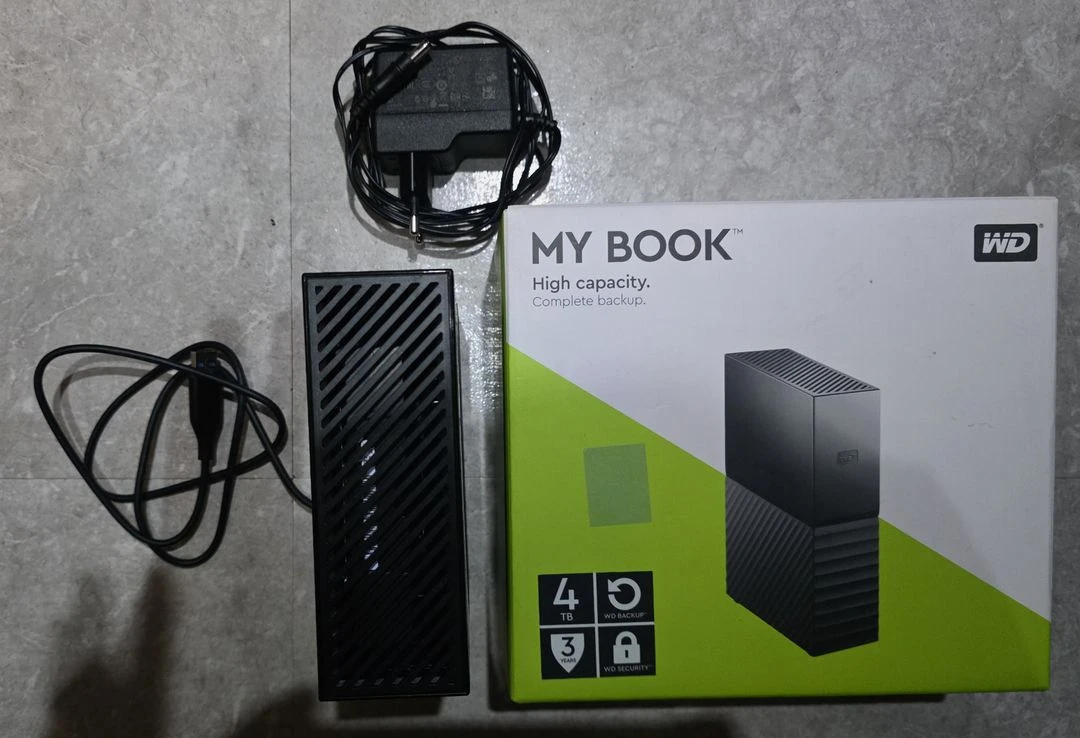 웨스턴 디지털 마이북 4TB 정품 4테라 외장하드 블랙 3.0 USB 이미지