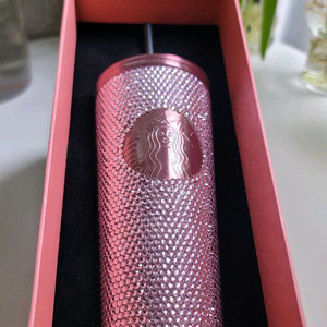스타벅스 SS 블랙핑크 라인스톤 콜드컵 473ml(새상품) 이미지