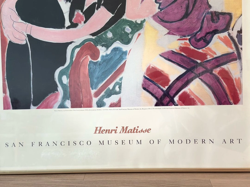 앙리 마티스 / 샌프란시스코 MOMA 오리지널 포스터 액자 La Conversation 액자 (1938) 이미지