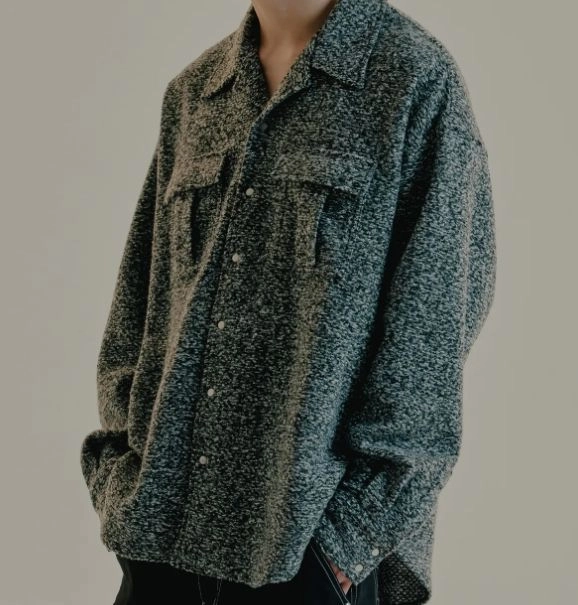 오픈카라셔츠 자켓 챠콜 L 이미지