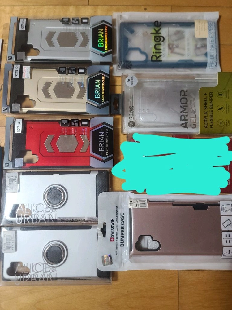 갤럭시노트10 플러스 케이스8개 일괄 이미지