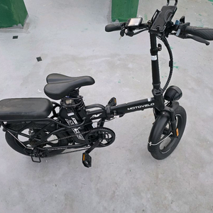 모토벨로48V 29Ah/ pas/스로틀 접이식 전기자전거 블랙 판매합니다! 이미지