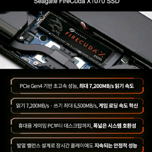 (미개봉) 시게이트 파이어쿠다 X1070 2TB NVME SSD PCIe Gen4 x4 이미지