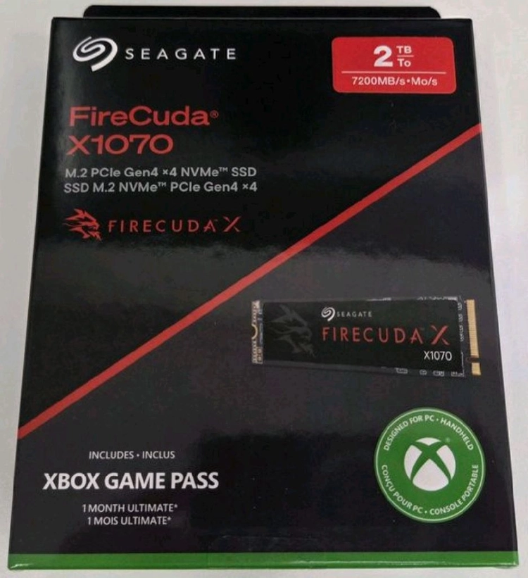 (미개봉) 시게이트 파이어쿠다 X1070 2TB NVME SSD PCIe Gen4 x4 이미지