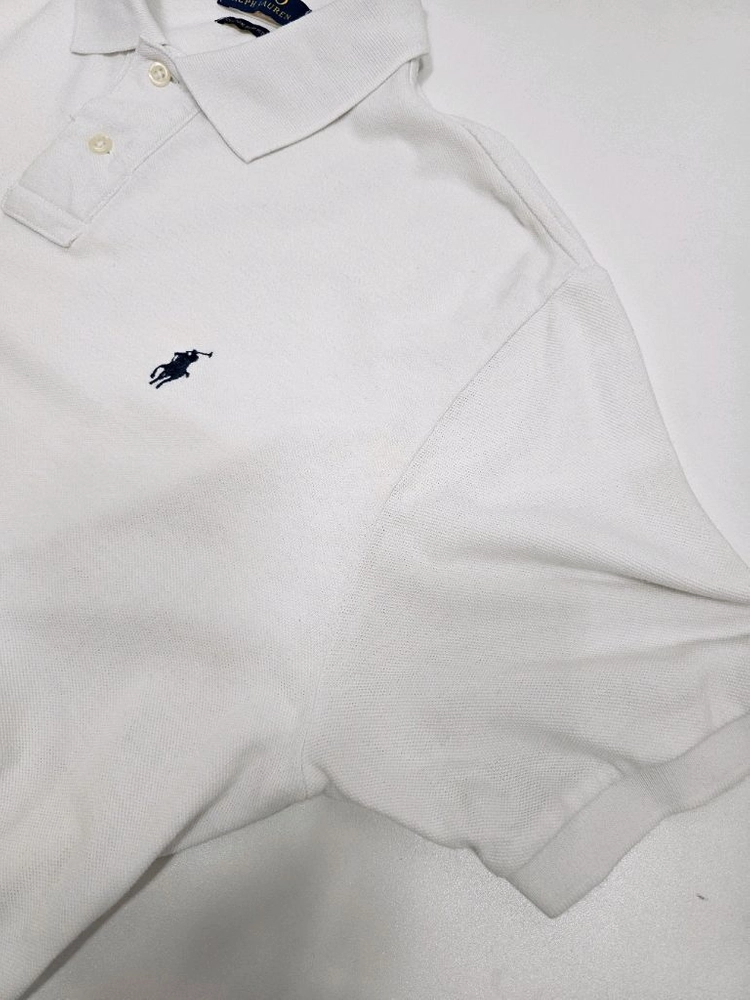 POLO 폴로 랄프로렌 커스텀 슬리림핏 메쉬 폴로 티셔츠 / 남 XL 화이트 이미지