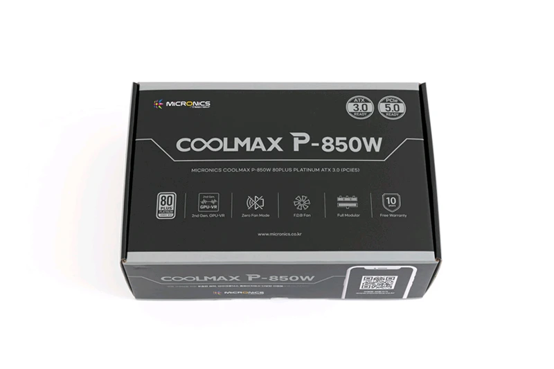 마이크로닉스 쿨맥스 플래티넘 850W 파워 판매합니다. 이미지