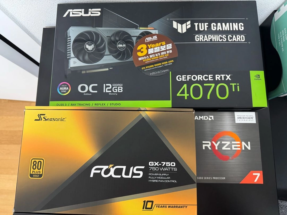 고사양 게이밍 컴퓨터 완본체 (5800x3d / 4070ti / 32G / 3TB) 이미지