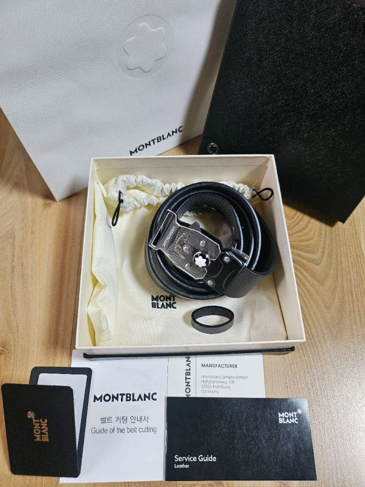 (새상품) 몽블랑 벨트 신버클 7월 신세계구매 구찌 프라다 디올 루이비통 셀린느 페라가모 버버리 생로랑 이미지