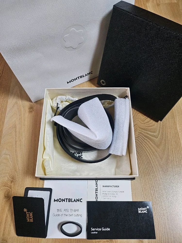 (새상품) 몽블랑 벨트 신버클 7월 신세계구매 구찌 프라다 디올 루이비통 셀린느 페라가모 버버리 생로랑 이미지