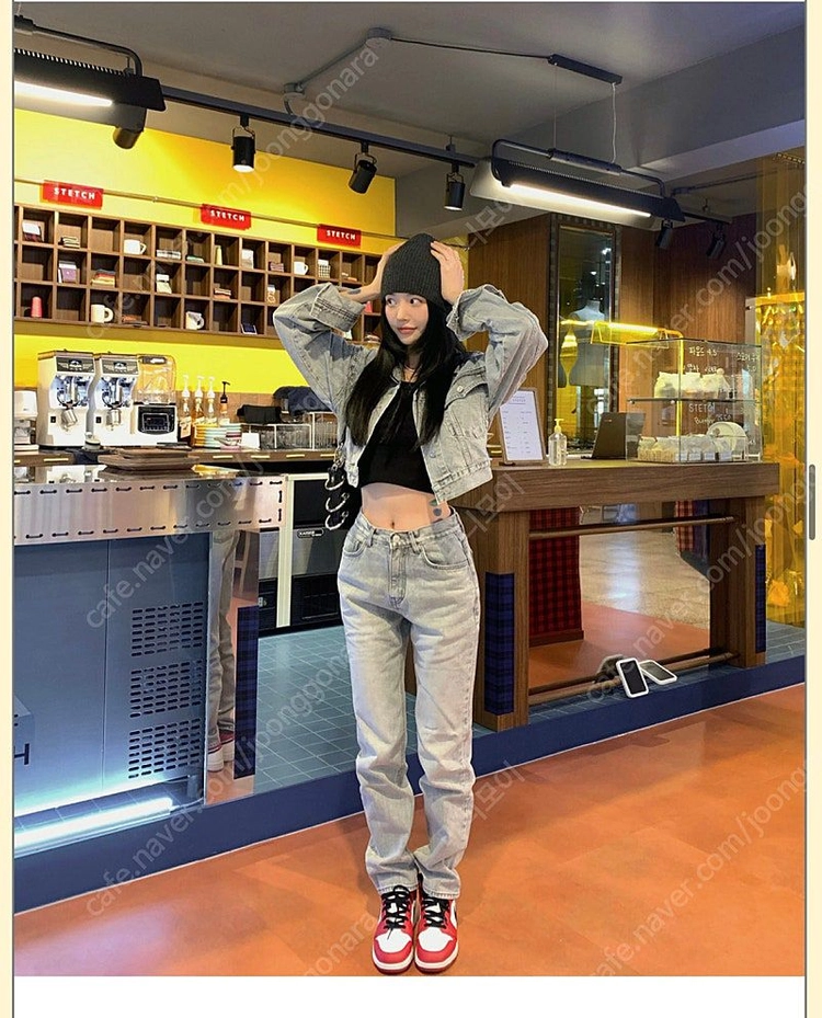 *당일발송* 페일제이드 크롭데님자켓 그레이데님 파인체리 이미지