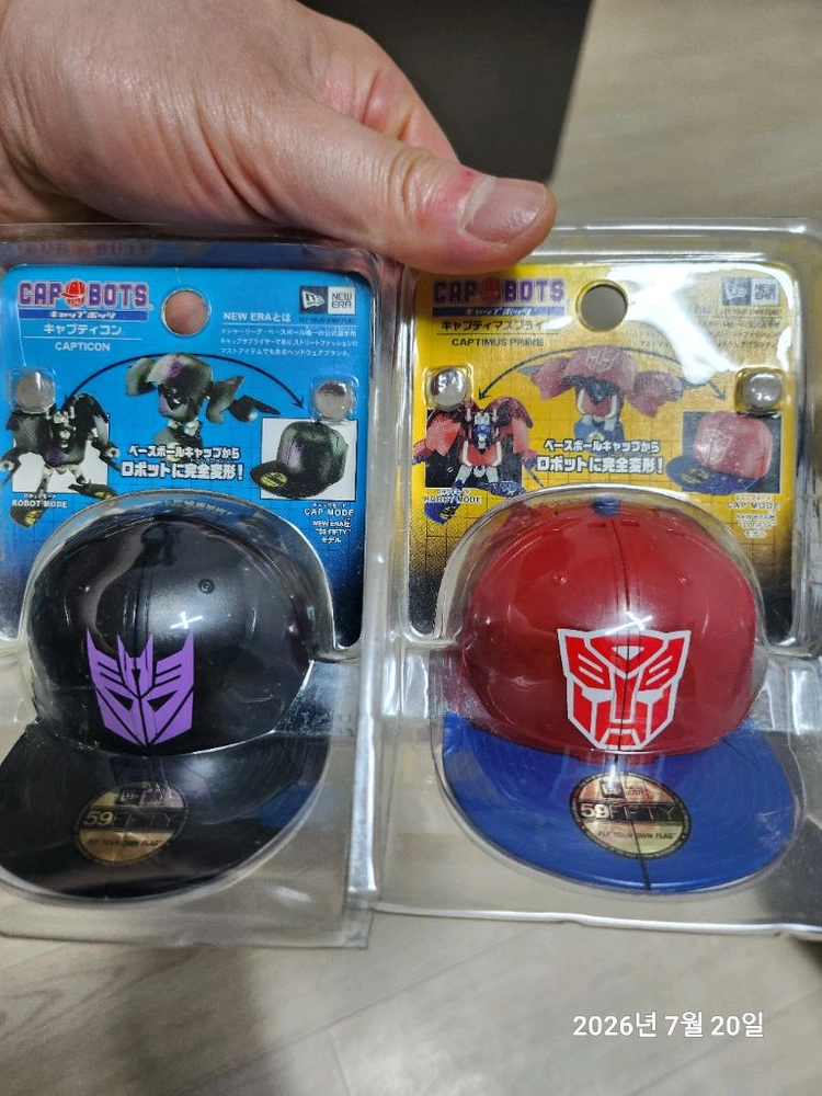 타카라 트랜스포머 New era 콜라보레이션 cap bots 2종 일괄 이미지