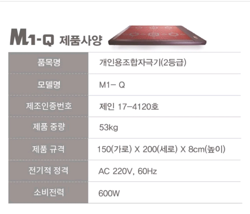 누가베스트 M1-Q 온열매트 이미지