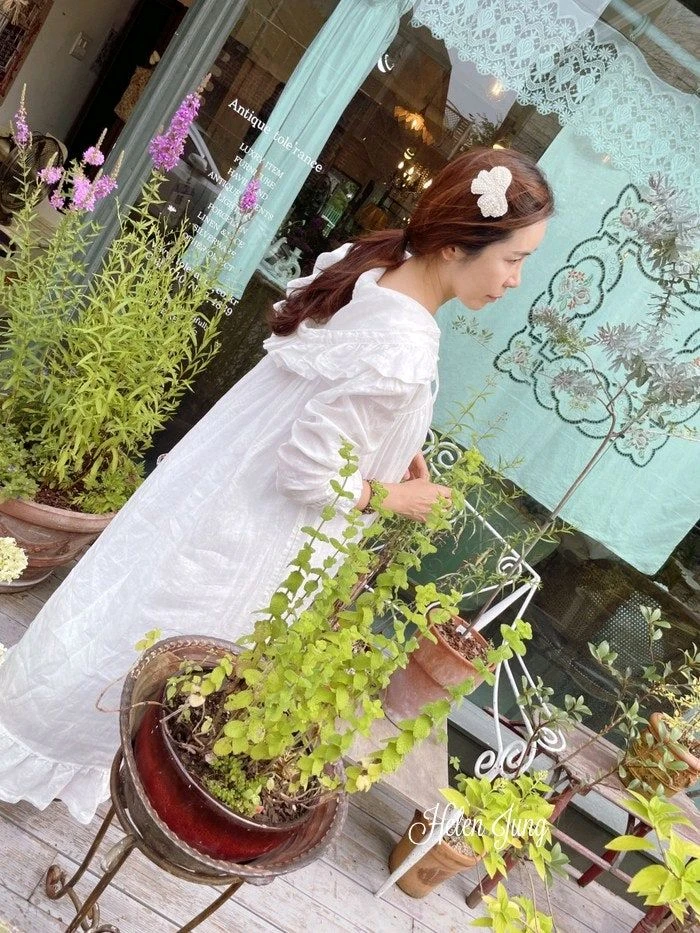 레이스후드 린넨100 원피스 이미지