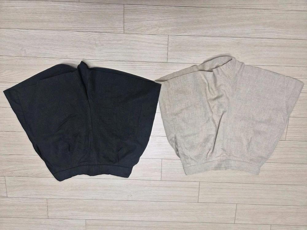데일리룩 메이드린넨 숏 팬츠 블랙 S 이미지