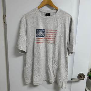 후아유 성조기 반팔 티셔츠 라이트 멜란지 그레이 2XL XXL 사이즈 새제품 팝니다. 이미지