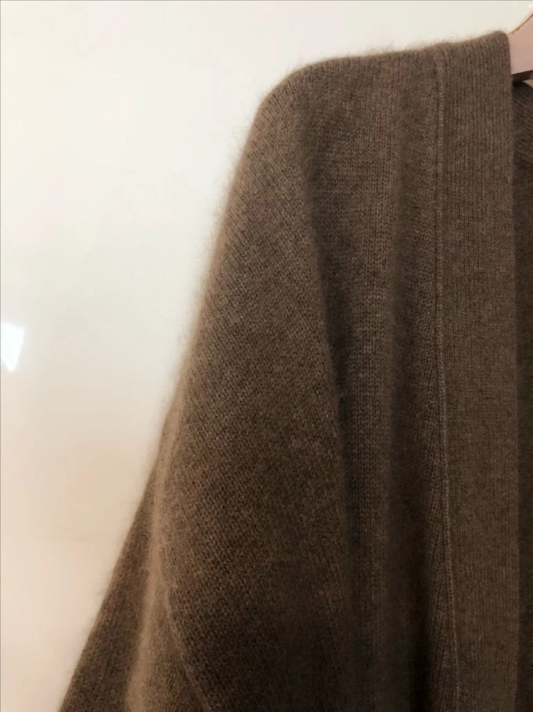 Orr 오르 라쿤 로브 숄 가디건 코트 올드머니룩 출근룩 모카무스 이미지