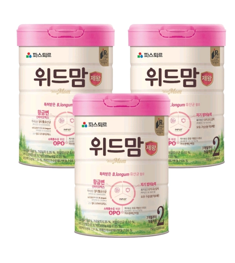 (익일발송) 파스퇴르 위드맘 제왕 1~2단계 750g 3캔 이미지