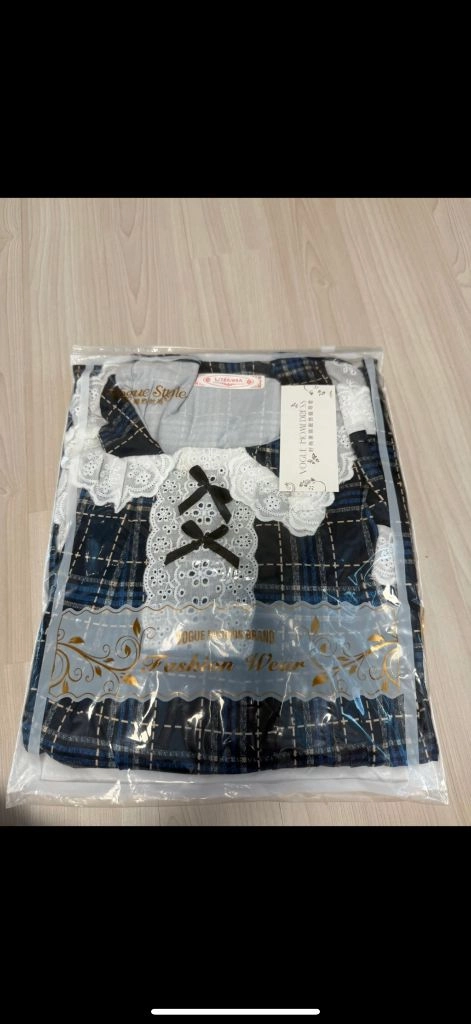 (새상품)체크 레이스 여성 잠옷 세트 이미지