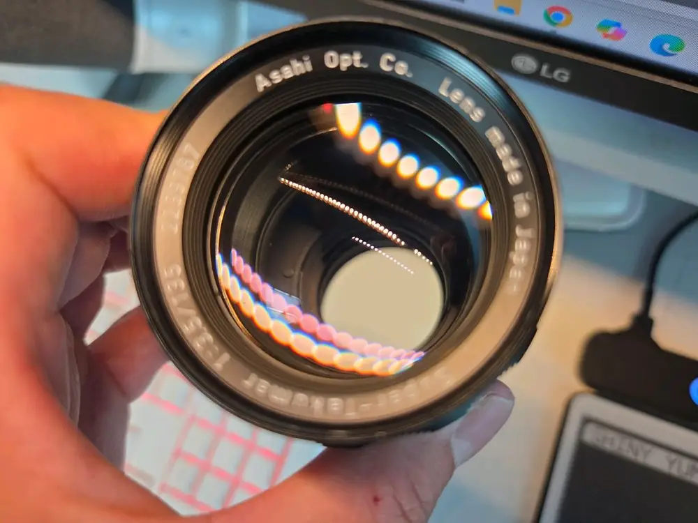 슈퍼 타쿠마 135mm f3.5 M42 마운트 렌즈 이미지