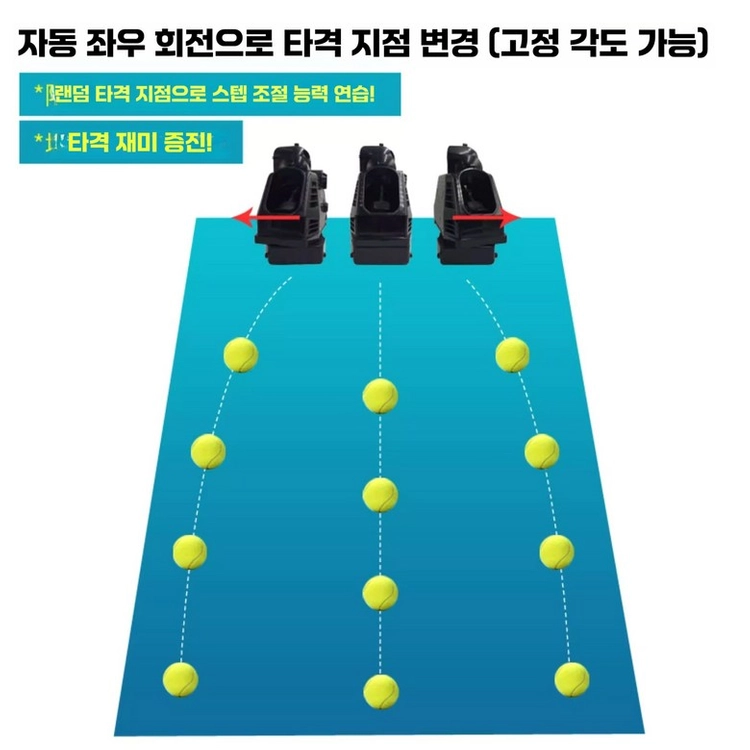 회전식 테니스볼 머신 볼 토스기 이미지
