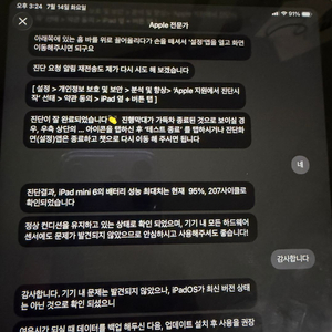 아이패드미니6 256g 셀룰러 스타라이트 이미지