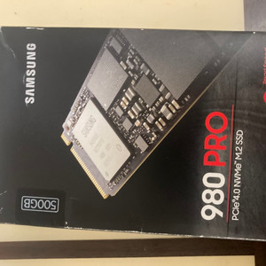 삼성 박스 정품 고급 SSD M.2 NVME 980 PRO 500기가(0.5테라)-무상보증기간2028년1월말까지 이미지