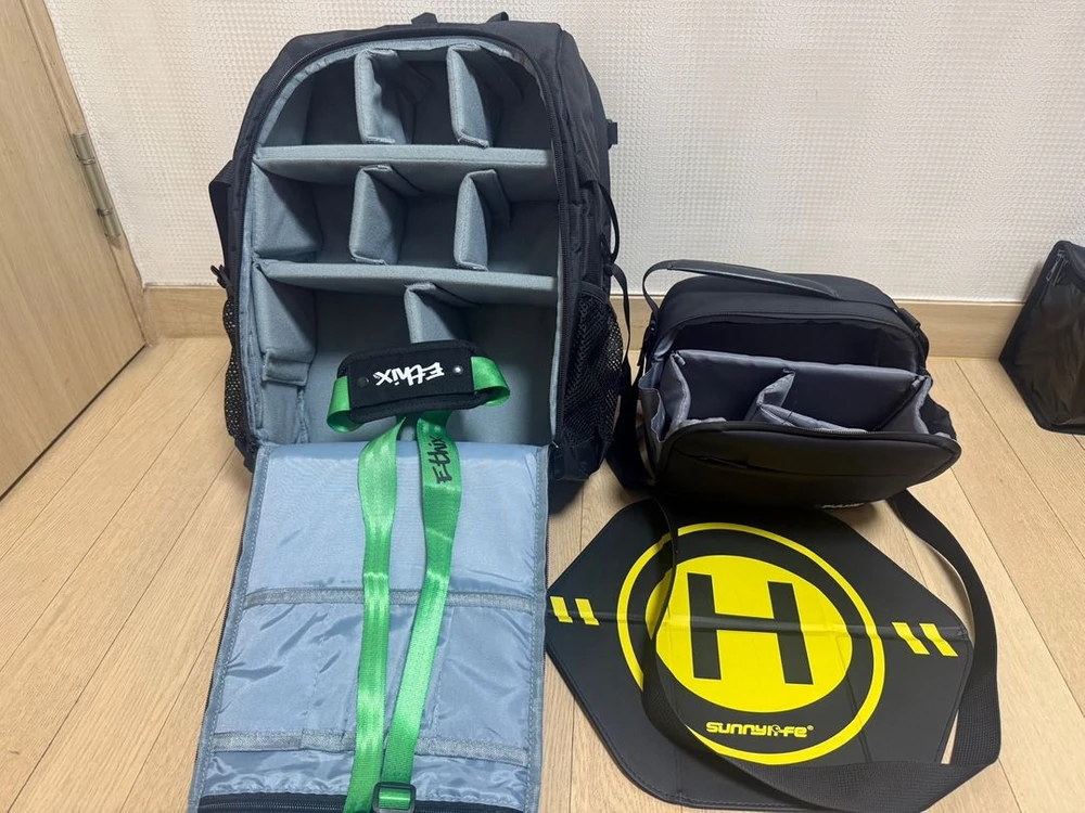 FPV드론용 가방, 랜딩패드, 넥스트랩등 일괄 이미지