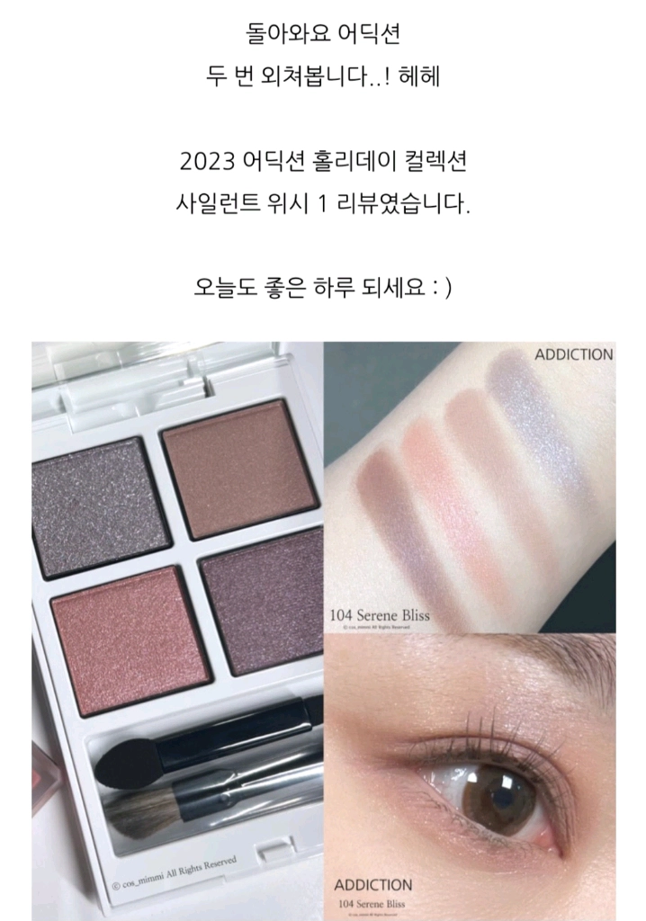 어딕션 104 섀도우 홀리데이한정판 이미지