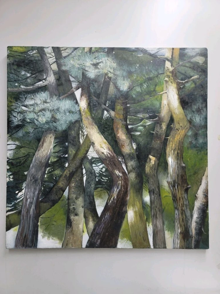 유화그림 30호 나무들 이미지