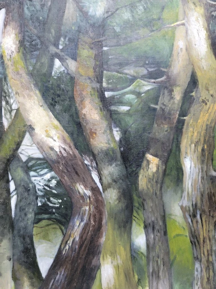 유화그림 30호 나무들 이미지