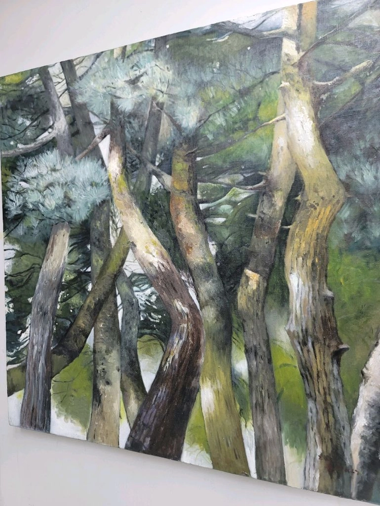 유화그림 30호 나무들 이미지