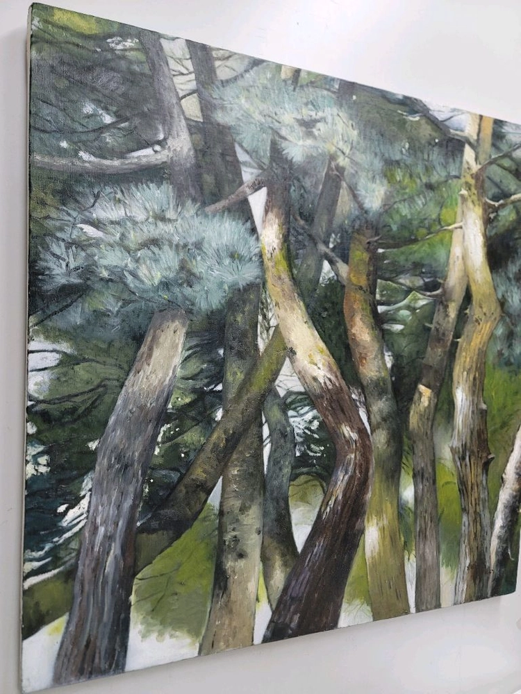 유화그림 30호 나무들 이미지
