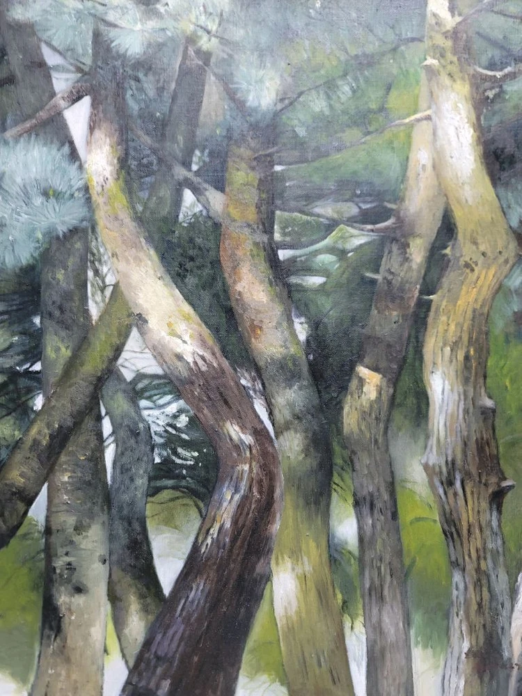 유화그림 30호 나무들 이미지