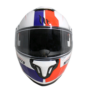엠티헬멧(MT Helmets)의 아톰 SV 레이스라인 유광 화이트/레드/블루 시스템 헬멧(M)+핀락 PINLOCK7 이미지