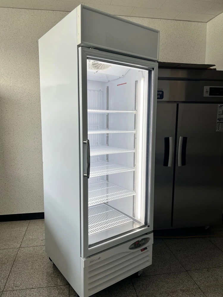 아이스크림 냉동고 간냉식 유리도어문 밀키트 영하20도 쇼케이스냉동고 업소용 중고 수직 이미지