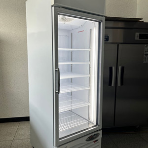 아이스크림 냉동고 간냉식 유리도어문 밀키트 영하20도 쇼케이스냉동고 업소용 중고 수직 이미지