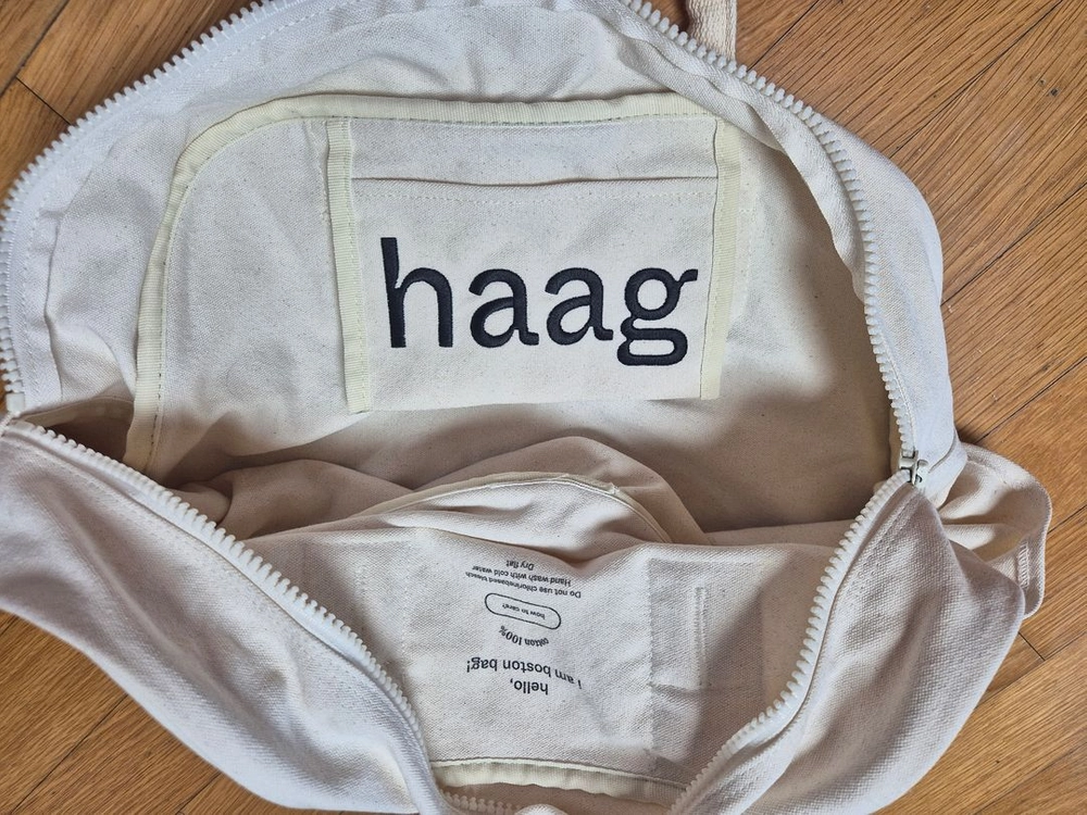 새상품) haag 헤이그 보스턴백 에크루 이미지