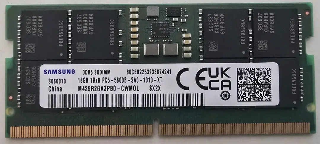 삼성 노트북램 DDR5-5600 16G 팝니다. - 안심되는 중고거래