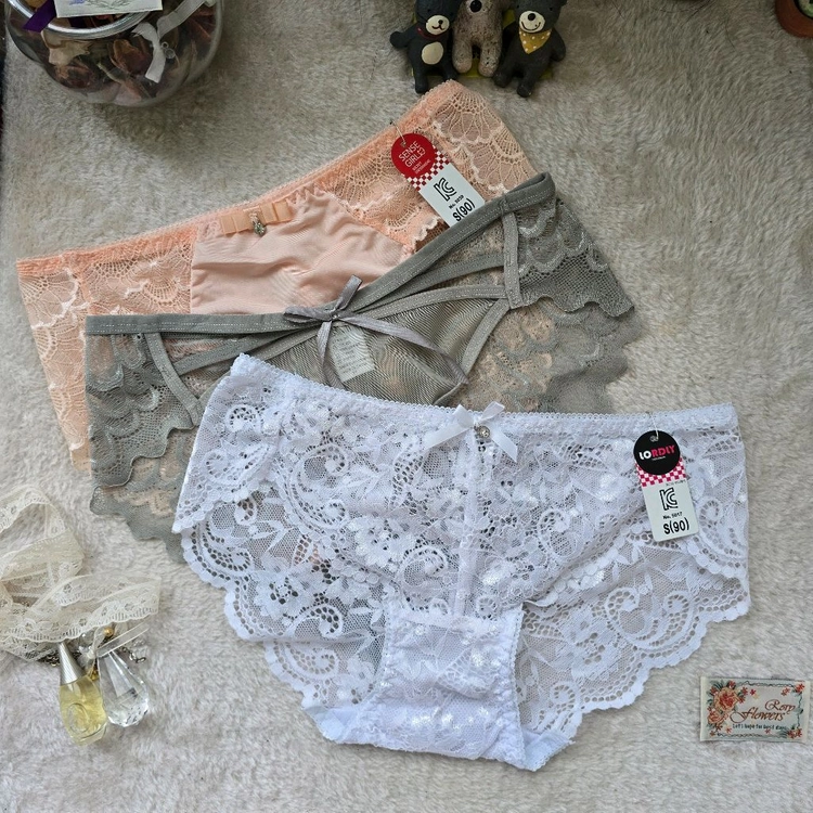 레이스 여성 팬티 90(S) 3종세트 여성속옷 레이스팬티 이미지