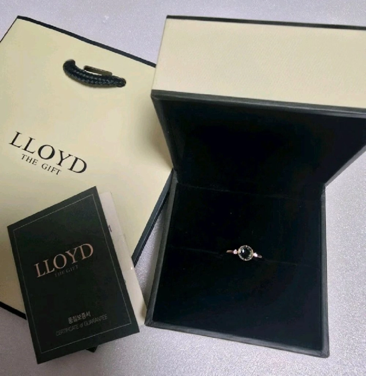 LLOYD 로이드 10K 오로라 탄생석 반지 새상품 이미지